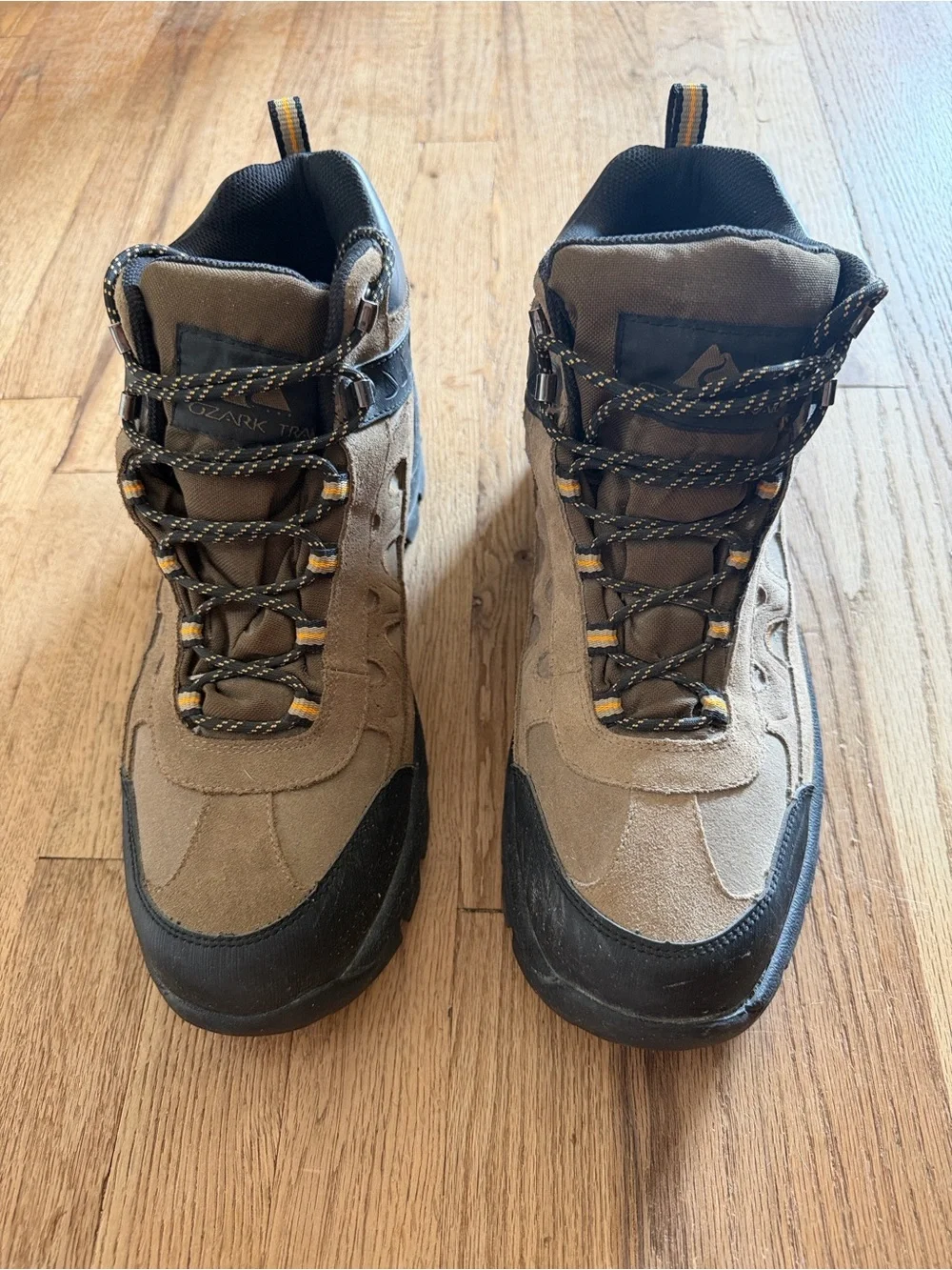 Ozark Trail Men's Putty 2 Waterproof Hiking Boots Brown Suede Leather Mid Hiker